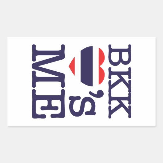 BKK LIEBE ME RECHTECKIGER AUFKLEBER (Vorderseite)