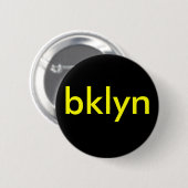 bklyn Knopfschwarzes/-GELB Button (Vorne & Hinten)