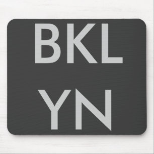 BKLYN Mousepad Schwarzes/Greysilver