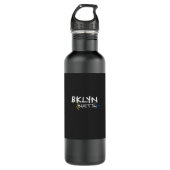 BKLYN NETS - Brooklyn Basketball Pattern Edelstahlflasche (Vorderseite)