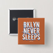 BKLYN NIEMALS SLEEPS (Variante) - Ein MisterP-Butt Button (Vorne & Hinten)