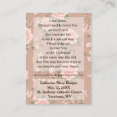 Bl. Imelda First Holy Communion Remembrance Card Visitenkarte (Rückseite)