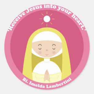 Bl. Imelda Lambertini Runder Aufkleber