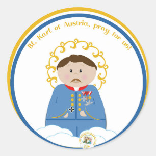 Bl. Karl von Österreich Runder Aufkleber