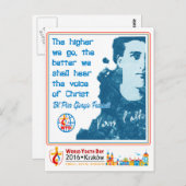BL PIER GIORGIO FRASSATI WORLD YOUTH DAY 2016 POSTKARTE (Vorne/Hinten)