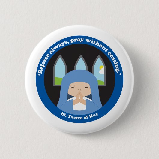Bl. Yvette of Huy Button (Vorderseite)