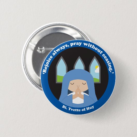 Bl. Yvette of Huy Button (Vorne & Hinten)