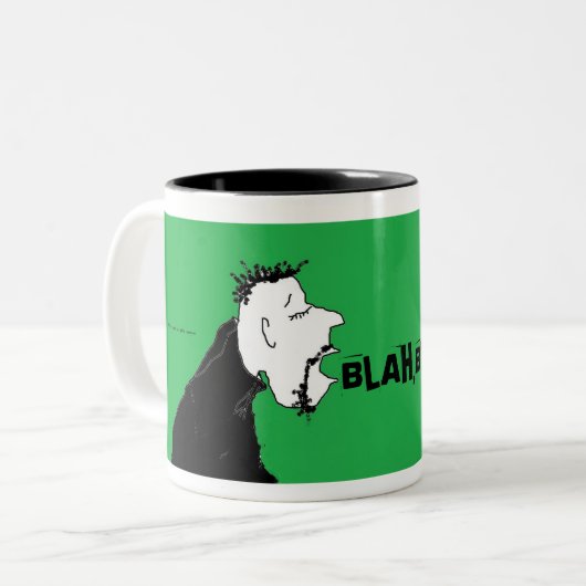 BLABLA - Blabla, SCHALE!! Zweifarbige Tasse (Vorderseite Links)