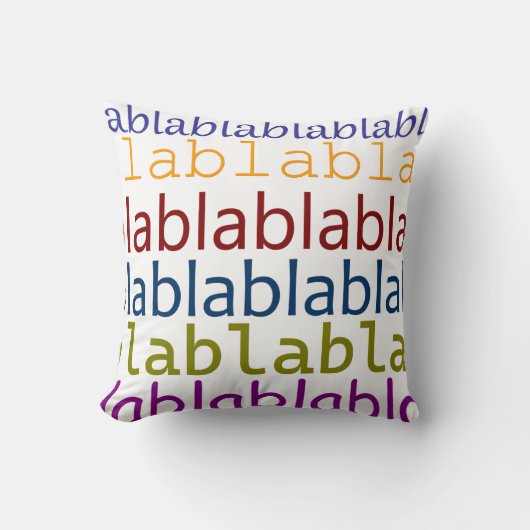 Blablabla Kissen (Vorderseite)