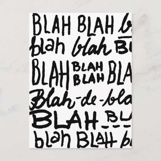 Blablabla Postkarte (Vorderseite)