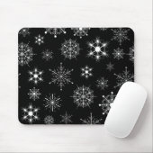 Blac & White Assorted Weihnachtsschneeflocken Must Mousepad (Mit Mouse)