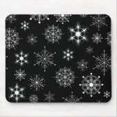 Blac & White Assorted Weihnachtsschneeflocken Must Mousepad (Vorne)