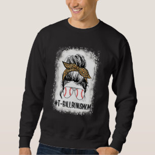 Blached Ball Bonus Mama Life Messy Bun Leopard Sof Sweatshirt
