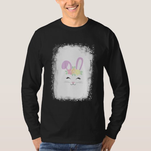 Blached Bunny Face Leopard Brille Headband Happy T-Shirt (Vorderseite)