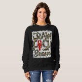 Blached Craw Fish Season Leopard Crawfish Boil Lo Sweatshirt (Vorne ganz)