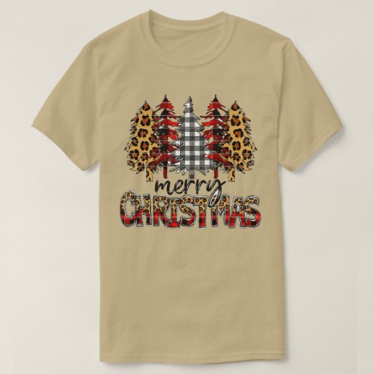 Blached FroChristmas Pine Trees Weihnachtsbaum T-Shirt (Design vorne)