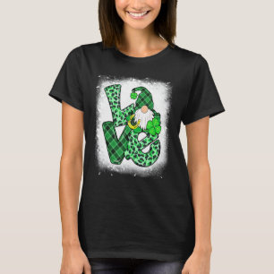 Blached LIEBE St Patricks Day Gnomes Kleeblatt für T-Shirt