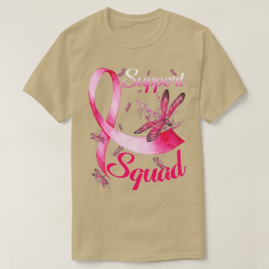 Blached Pink Ribbon Support Squad Awareness (88) T-Shirt (Design vorne)