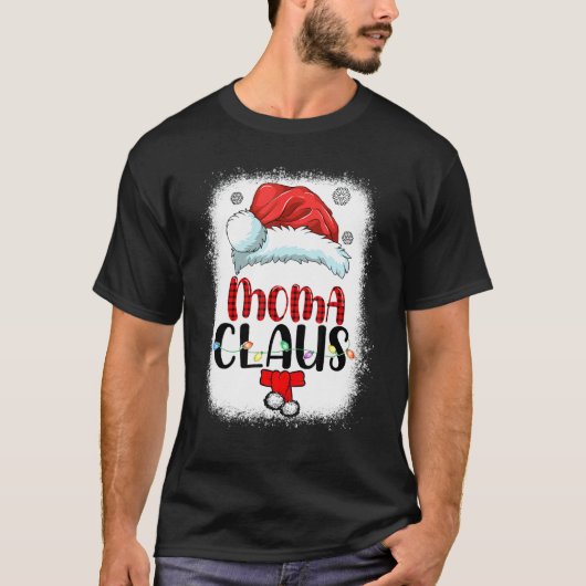 Blached Santa Moma Claus Weihnachts Matching Famil T-Shirt (Vorderseite)