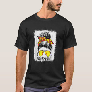 Blached Softball Bonus Mama Game Day Bonus Mama Mo T-Shirt