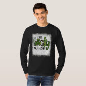 Blached St Patricks Day Leopard One Lucky Author T-Shirt (Vorne ganz)