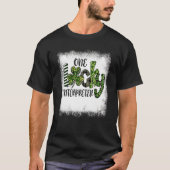 Blached St Patricks Day Leopard One Lucky Interpr T-Shirt (Vorderseite)
