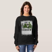 Blached St Patricks Day Leopard One Lucky Polymat Sweatshirt (Vorne ganz)