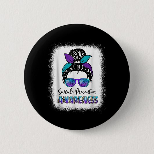 Blached Suicide Prevention Awareness Week Messy B Button (Vorderseite)