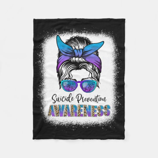 Blached Suicide Prevention Awareness Week Messy B Fleecedecke (Vorderseite)