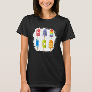 Blached Summer Ice Cream Popsim Eis Lolly Vacat T-Shirt