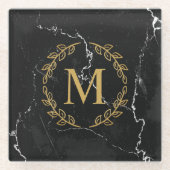 Blacj Marble Glasuntersetzer (Vorderseite)