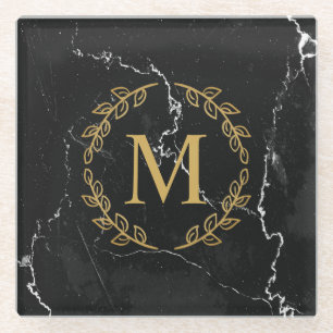 Blacj Marble Glasuntersetzer