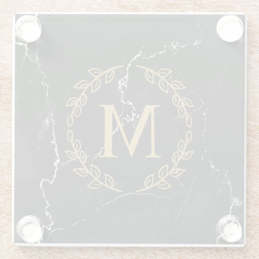 Blacj Marble Glasuntersetzer (Rückseite)