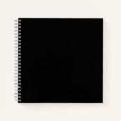 Black #000000 Spiral Notebook Notizblock (Vorderseite)