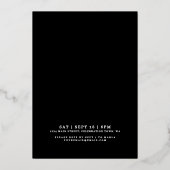 Black 100th Birthday Gold Folieneinladung (Rückseite)