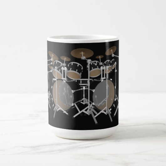Black 10 Piece Drum Kit - Kaffee Tasse (Mittel)