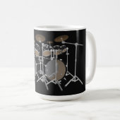 Black 10 Piece Drum Kit - Kaffee Tasse (VorderseiteRechts)