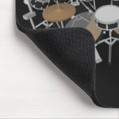 Black 10 Piece Drum Set: Schwarze Mousepad: Tromme Mousepad (Ecke)