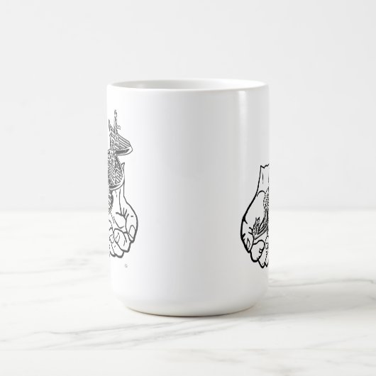 Black 15 oz Ringer-Tasse Tasse (Mittel)