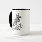 Black 15 oz Ringer-Tasse Tasse (Vorderseite Links)