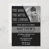 Black 18. Geburtstag Einladungen The Man The Legen (Vorderseite)