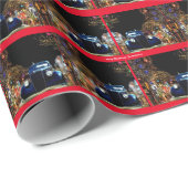 Black 1930's Sedan Weihnachten Geschenkpapier (Rolleneckpunkt)