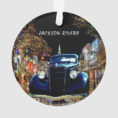 Black 1930's Sedan Weihnachten Ornament (Rückseite)