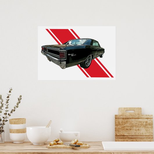Black 1967 Chevelle SS Poster (Küche)