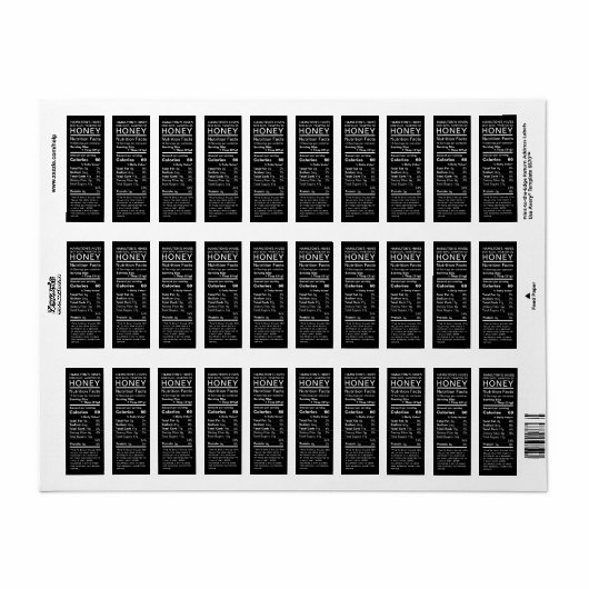 Black 2021 Nutrition Honey Rücksendeadresse Label (Vorne)