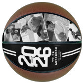 Black 2025 Abschluss Senior 4 Foto Basketball (Vorderseite)