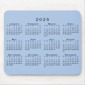 Black 2025 Calendar on Customizable Background Mousepad (Vorne)