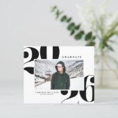 Black 2025 Fett Typografy Foto Abschluss (Stehend Vorderseite)