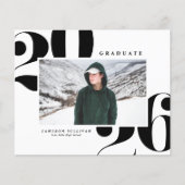 Black 2025 Fett Typografy Foto Abschluss (Vorderseite)