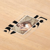 Black 2025 Fett Typografy Foto Abschluss Acryleinladungen (Ablage )